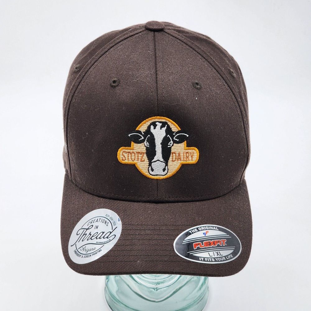 Stotz Dairy Custom Flexfit Embroidered Logo Fitted Cap Hat